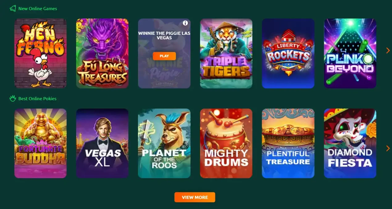 Current PlayCroco game lobby showing pokies and casino game categories